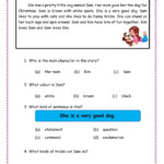 Reading Comprehension Characters Worksheet