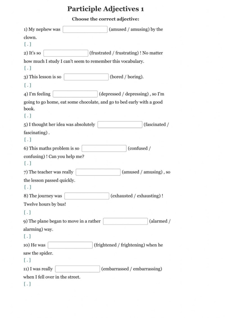 Regular Adjectives Worksheet SiswaPelajar