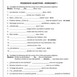 Spanish Possessive Adjectives Worksheet Pdf EduForKid