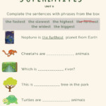 Superlatives Interactive Worksheet For Grade 6