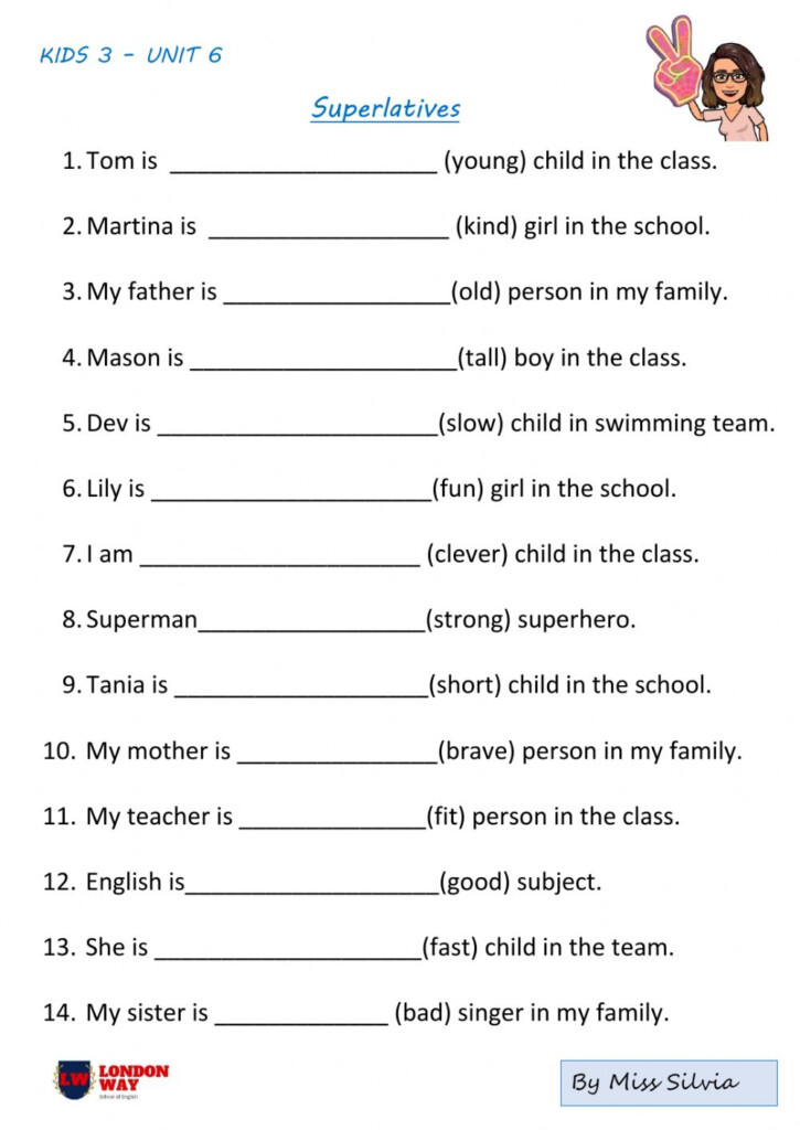 Superlatives Interactive Worksheet For Kids 3