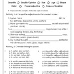 The Order Of Adjectives Worksheet English Unite Order Of Adjectives