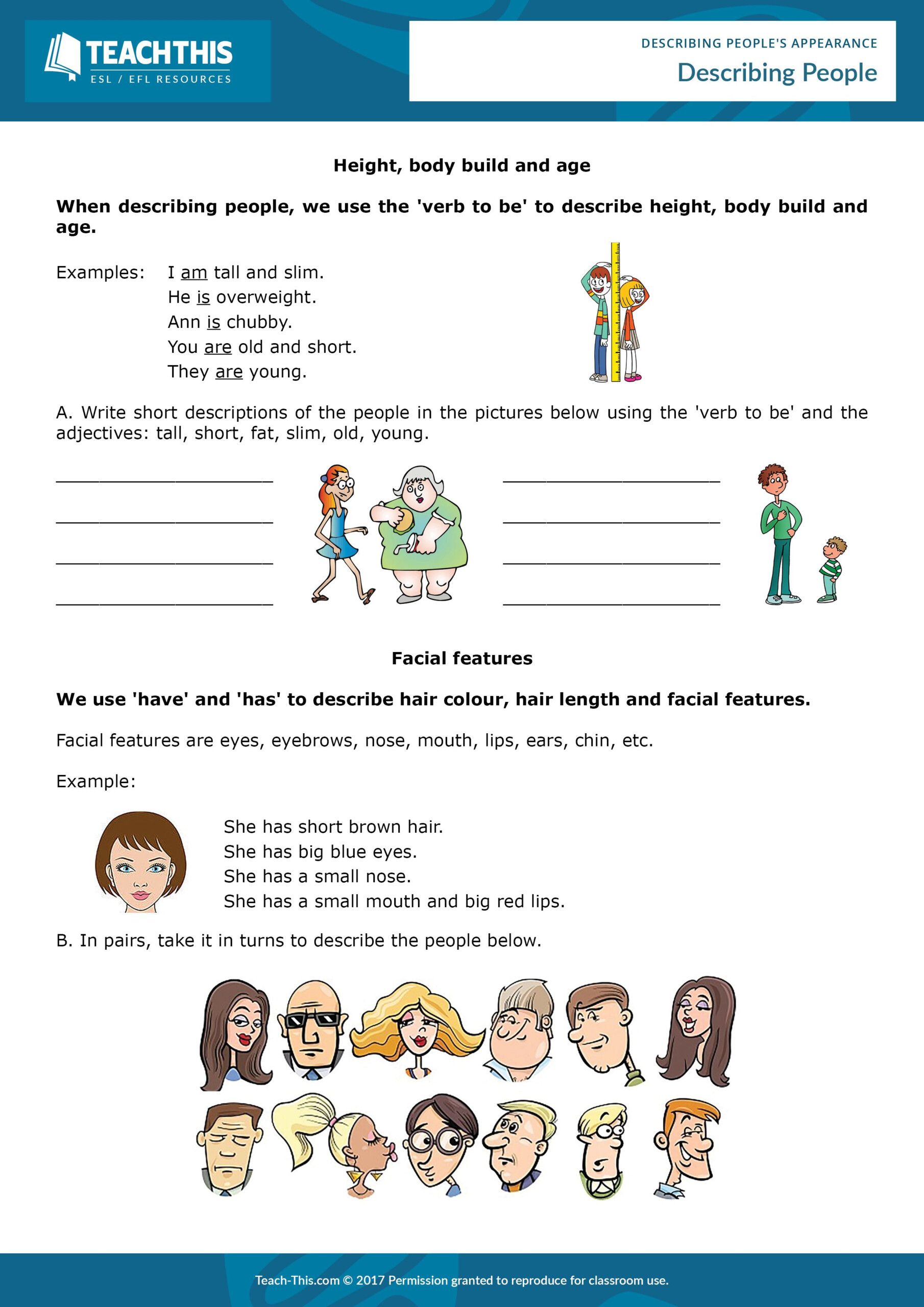 This Rewarding Four page Lesson Helps To Teach Students How To Describe