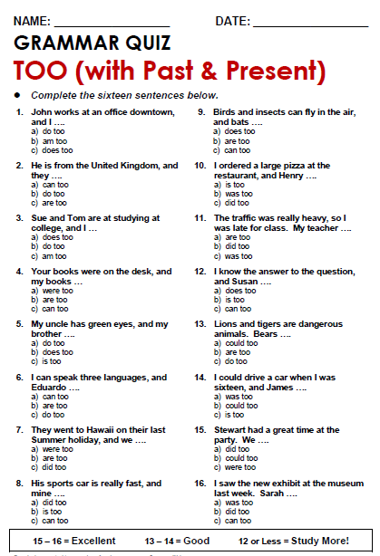 Too All Things Grammar