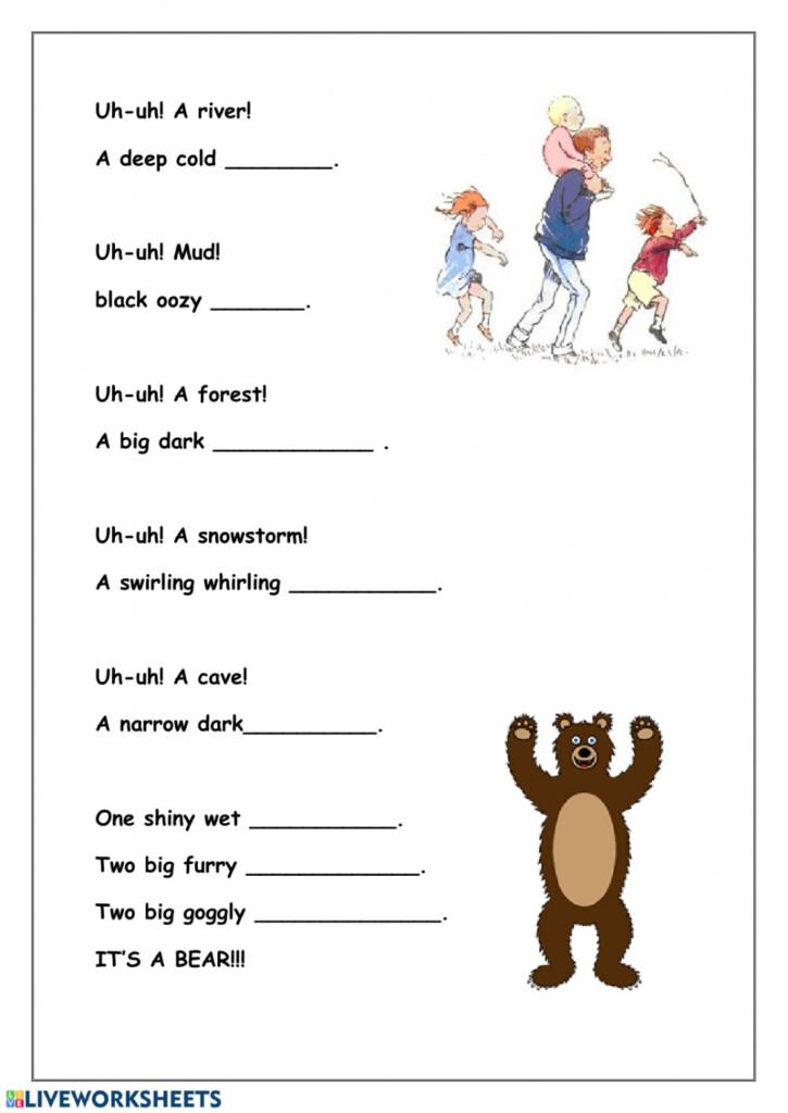 We Are Going On A Bear Hunt Worksheet
