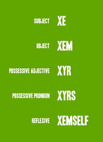 Xe Xem Non Binary Pronouns Gender Neutral Pronouns Pronoun 