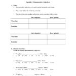 18 Spanish Demonstrative Adjectives Worksheet Worksheeto