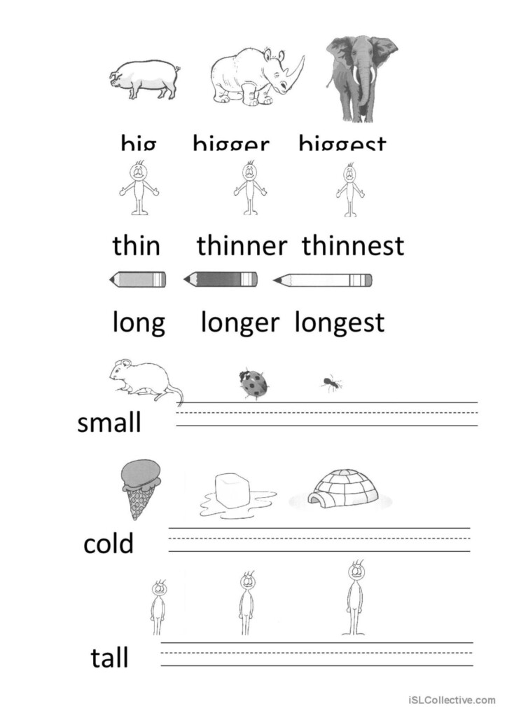 Adjective Compare English ESL Worksheets Pdf Doc