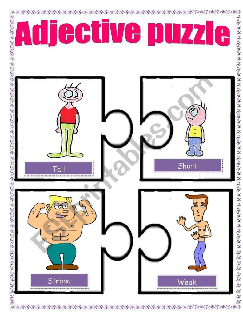 Adjective Puzzle ESL Worksheet By Ivettemoreno