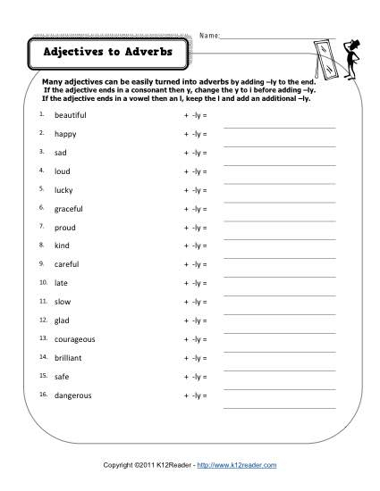 Adjective Vs Adverb Worksheet Free Worksheets Samples