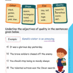 Adjectives Worksheets For Grade 3