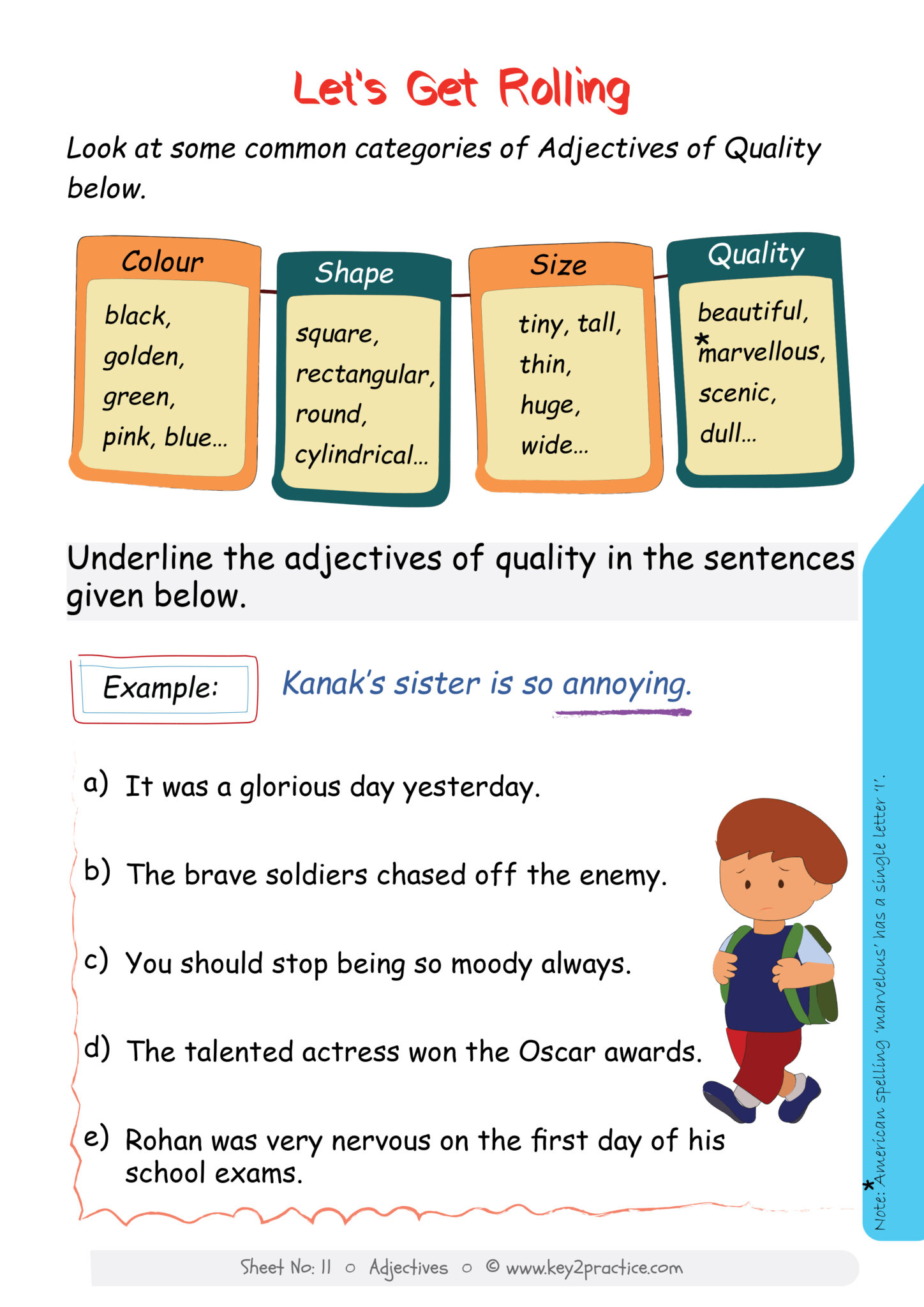 Adjectives Worksheets For Grade 3