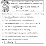 Adverb Worksheets For 2nd Grade
