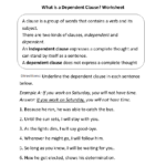 Clauses Worksheets What Is A Dependent Clause Worksheet