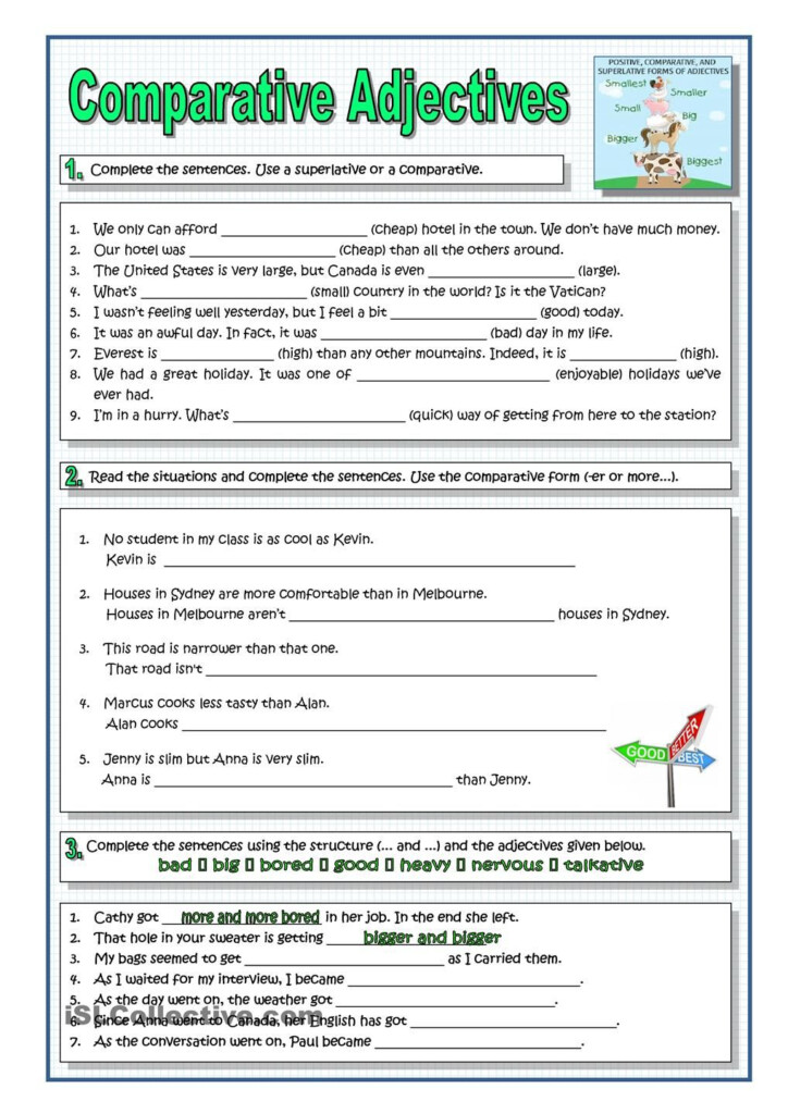 COMPARATIVE ADJECTIVES PRACTICE Comparative Adjectives Adjectives 