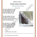 Elements Of Poetry Worksheet