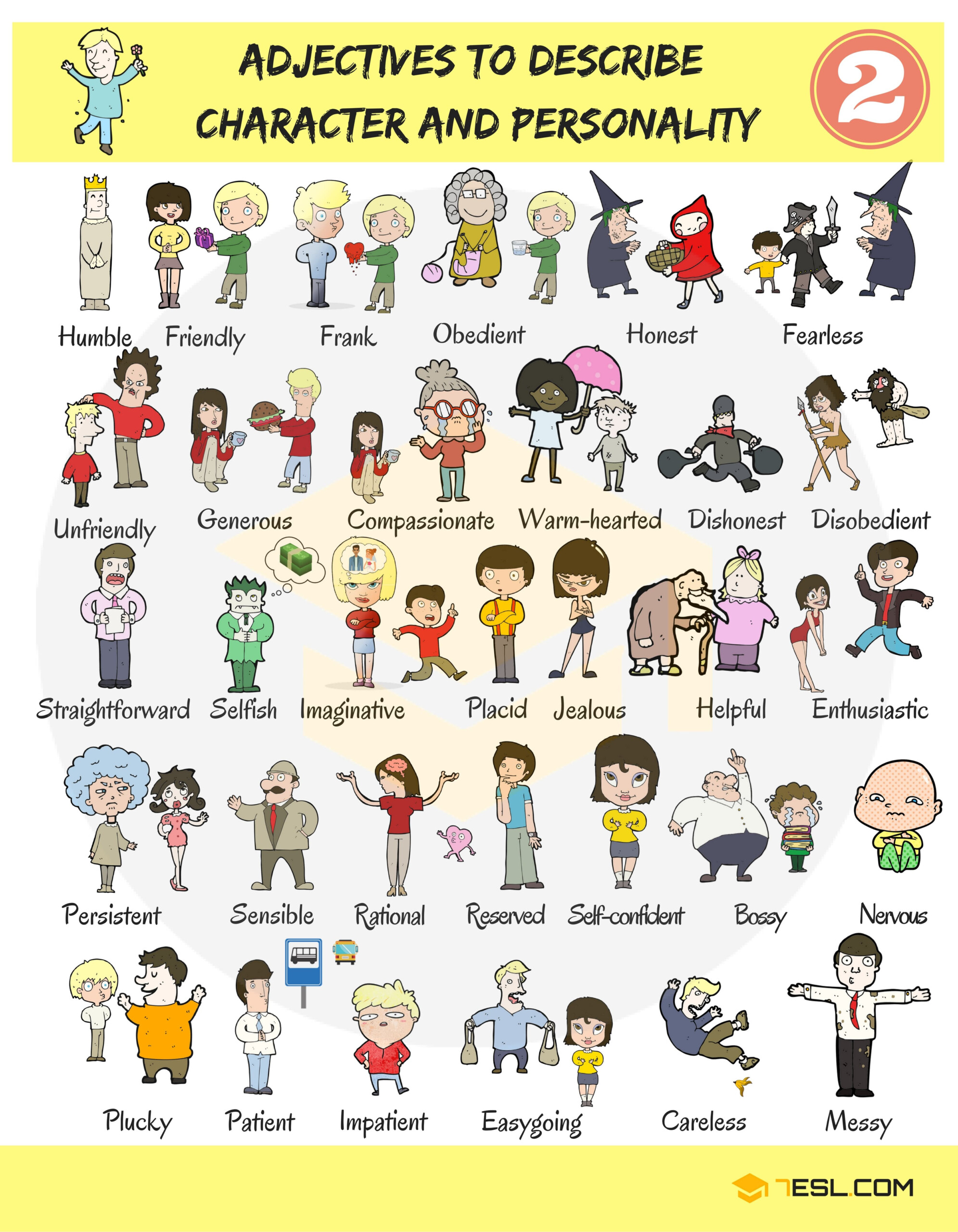 English Adjectives For Describing Character And Personality ESLBUZZ