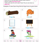 English Worksheets Grade 1 Chapter Adjectives Key2practice Workbooks