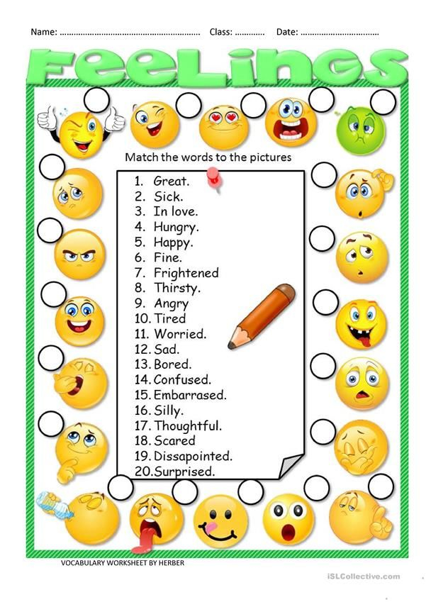 FEELINGS English ESL Worksheets For Distance Learning And Physical 