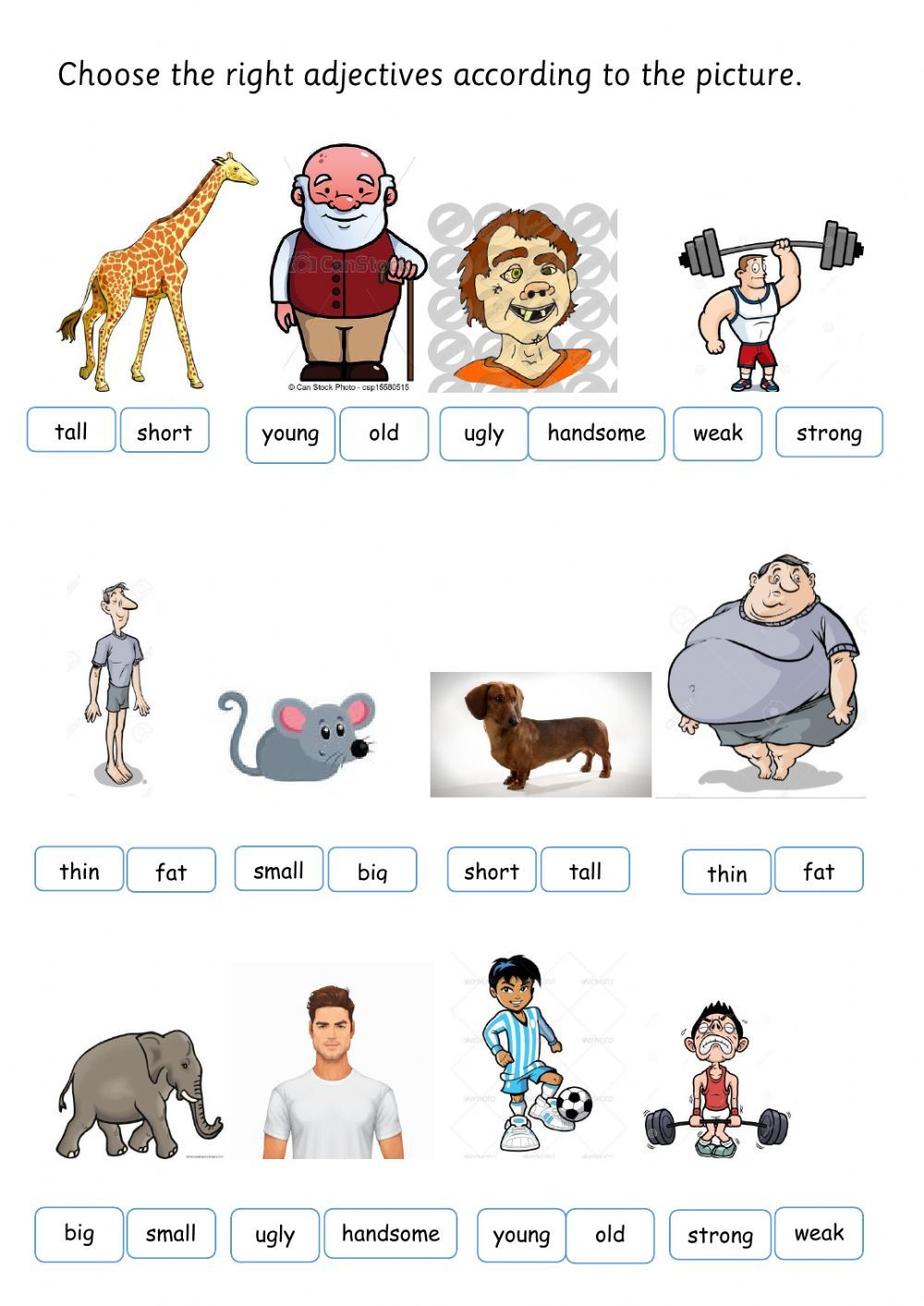 Ficha Online De Adjectives Para Elementary Puedes Hacer Los Ejercicios