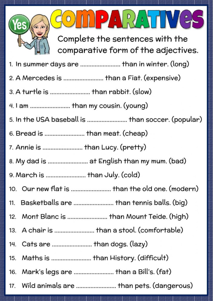 Ficha Online De Comparatives Para Elementary Puedes Hacer Los 