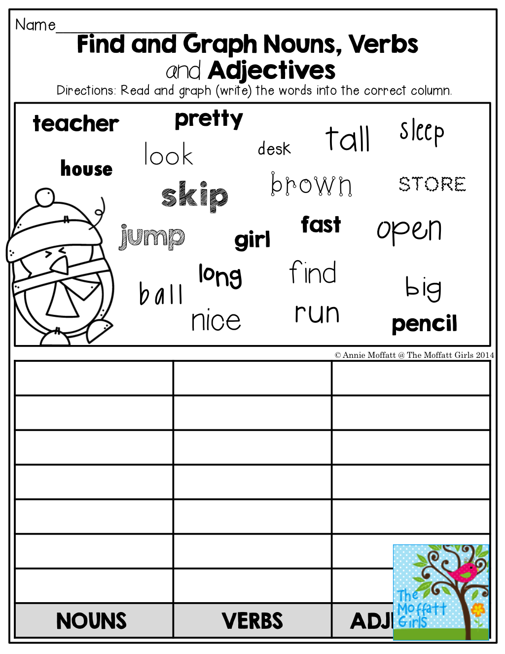 Find And Graph NOUNS VERBS And ADJECTIVES So Many FUN And Engaging