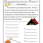 Finding Adjectives Camping Worksheet Have Fun Teaching