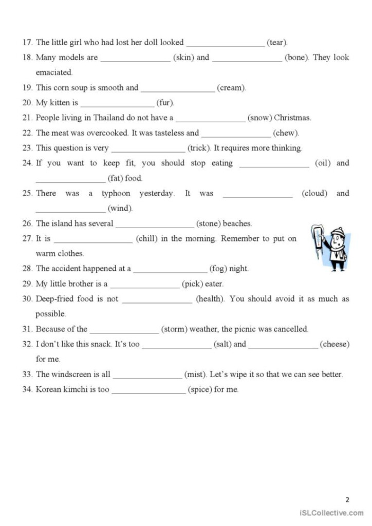 Forming Adjectives From Nouns English ESL Worksheets Pdf Doc