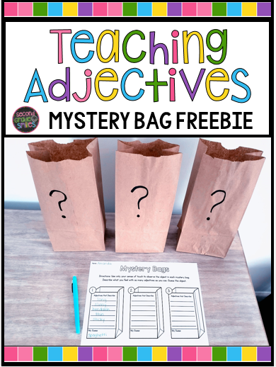 Free Hands on Adjective Activity My 2nd Graders Loved This Mystery Bag