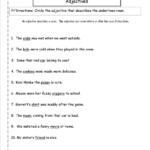Free Using Adjectives Worksheets