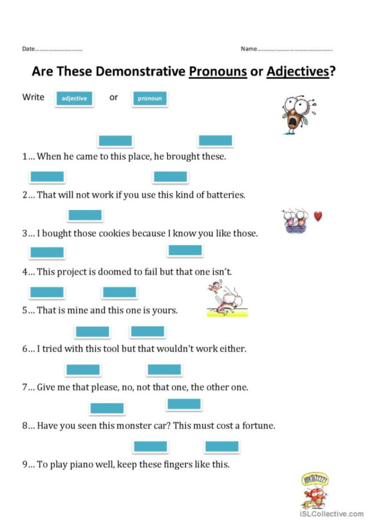 Identify The Demonstrative Pronouns English ESL Worksheets Pdf Doc