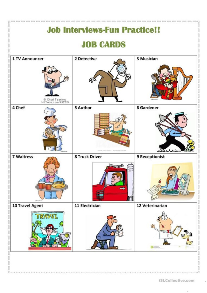 Job Interviews Fun Practice Worksheet Free ESL Printable Worksheets 