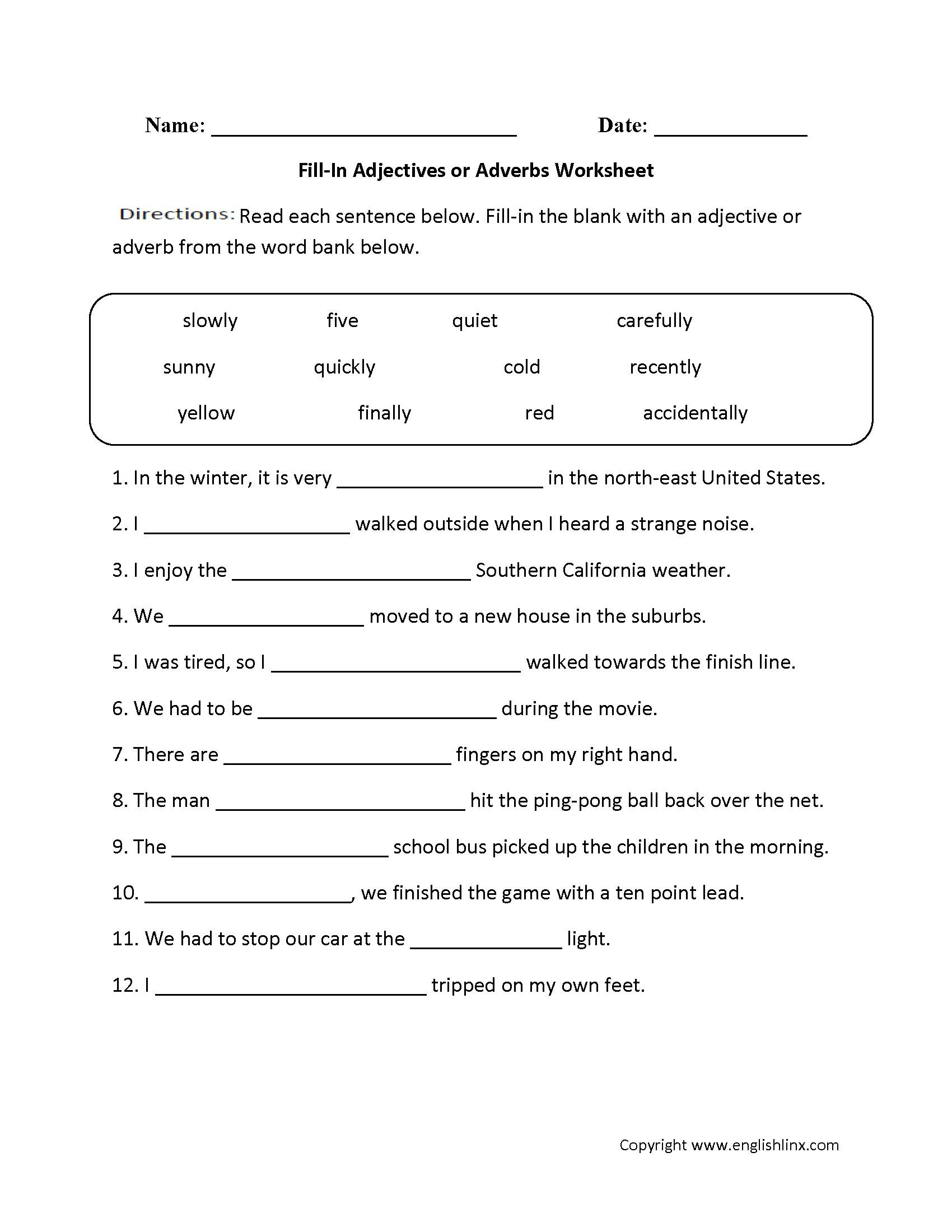 Limiting Adjectives Worksheets For Grade 4 Pdf Letter Worksheets