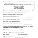 Modifying Adverbs Worksheets 5th Grade Worksheets Sequencing