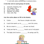 Noun Verb Adjective Worksheet