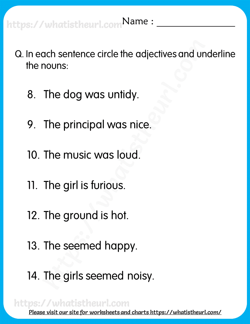 Nouns adjectives worksheets for grade 3 3 Your Home Teacher