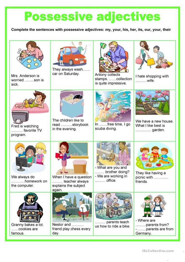 Possessive Adjectives Worksheet Free ESL Printable Worksheets Made By 