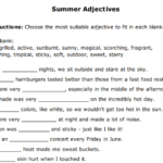 Summer Adjectives