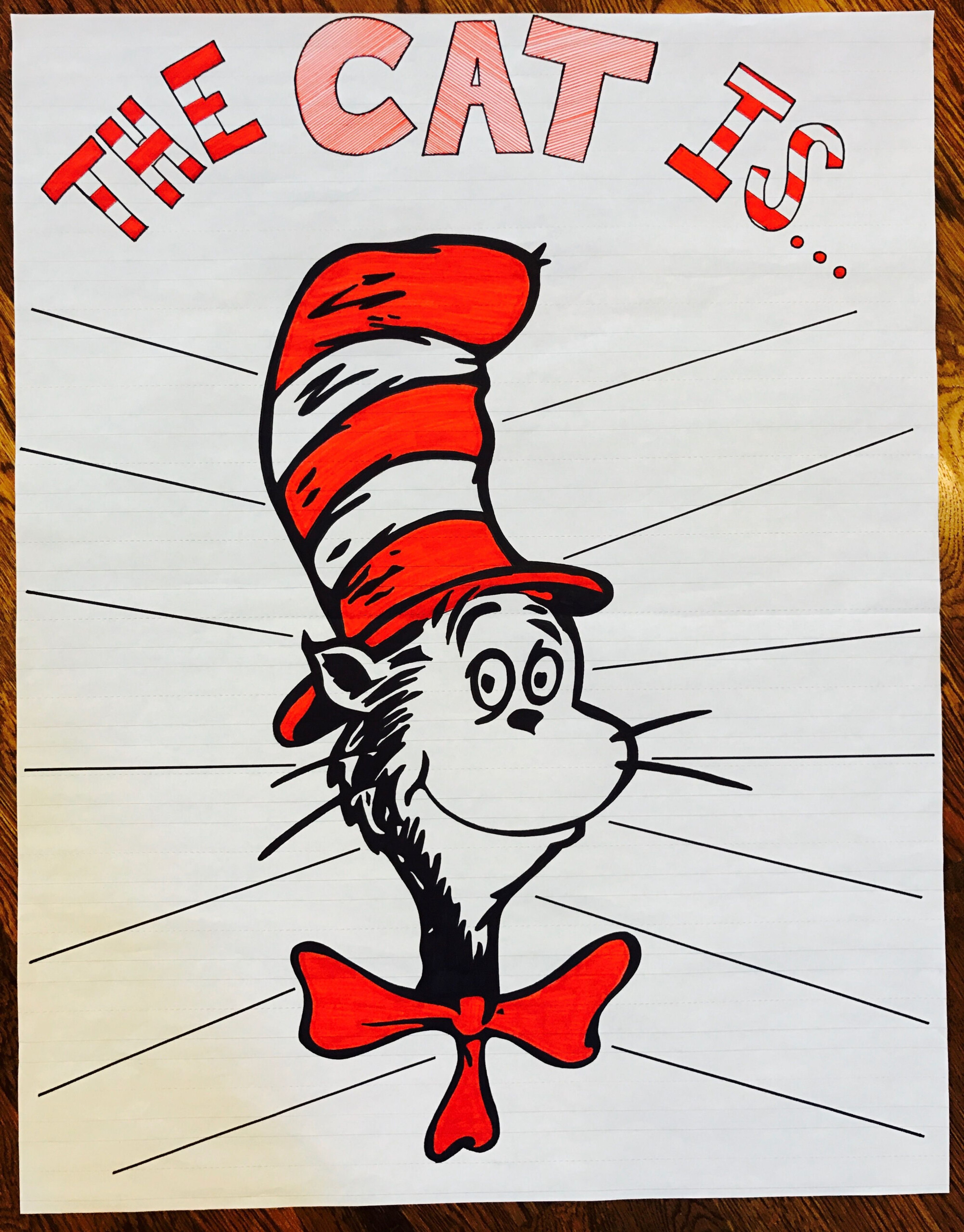 The Cat In The Hat Adjectives Anchor Chart Dr Seuss Preschool