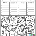 Verbs Nouns Adjectives Worksheet