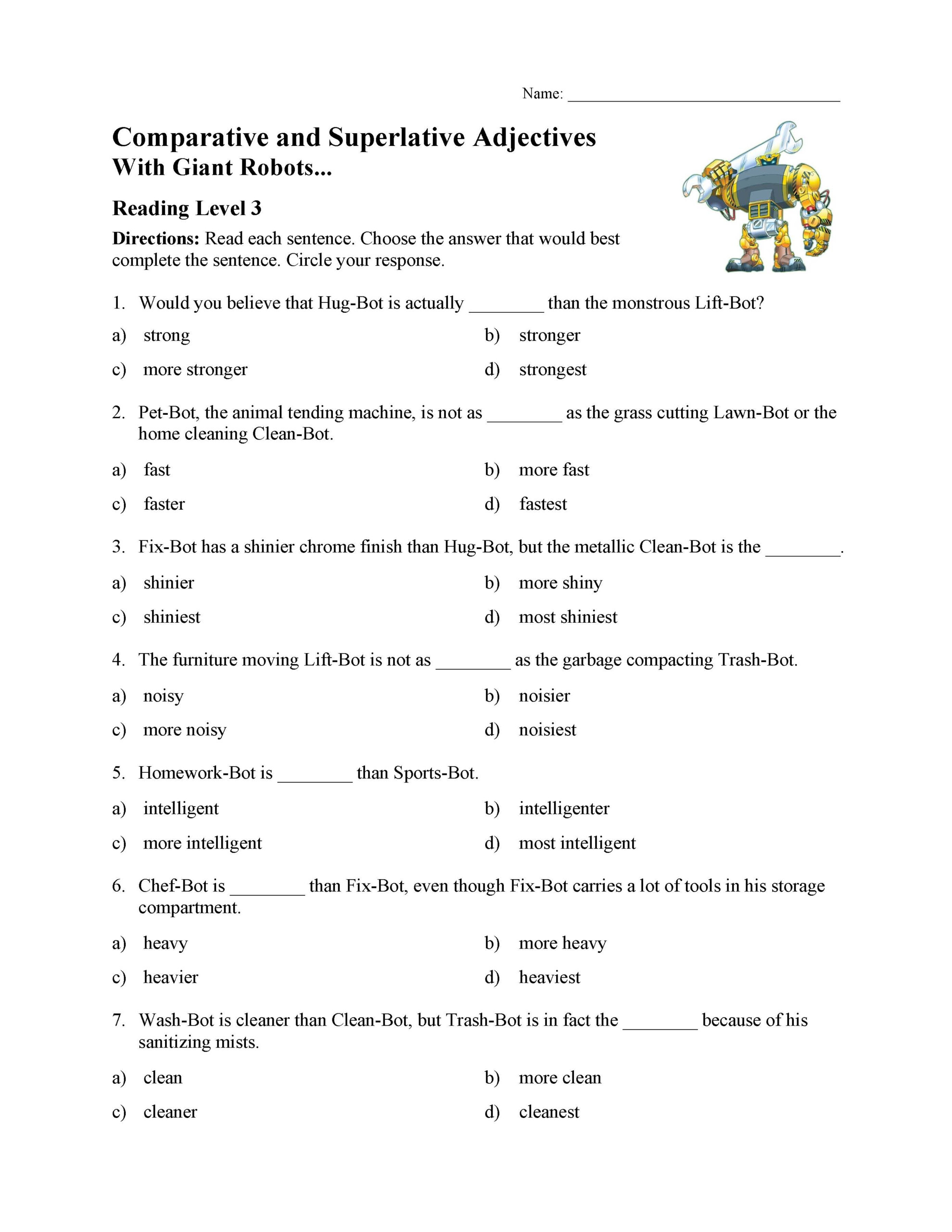 Worksheet About Adjectives For Grade 3 Printable Worksheets And