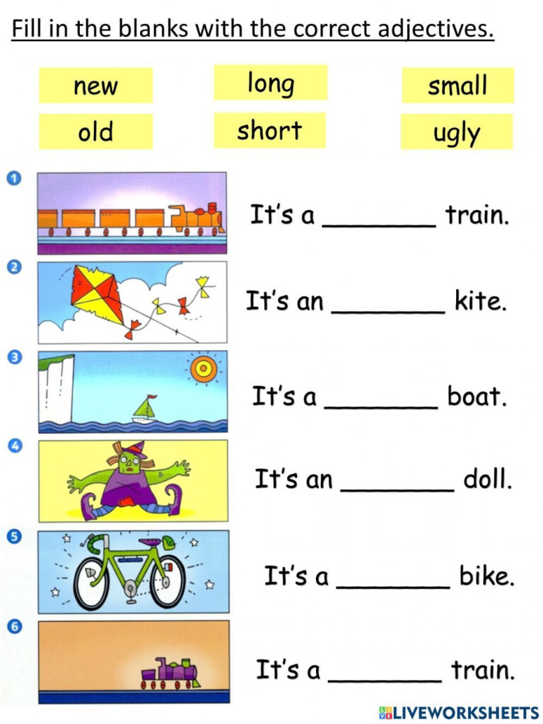 Year 1 English Unit 2 Let s Play Adjectives Worksheet English 